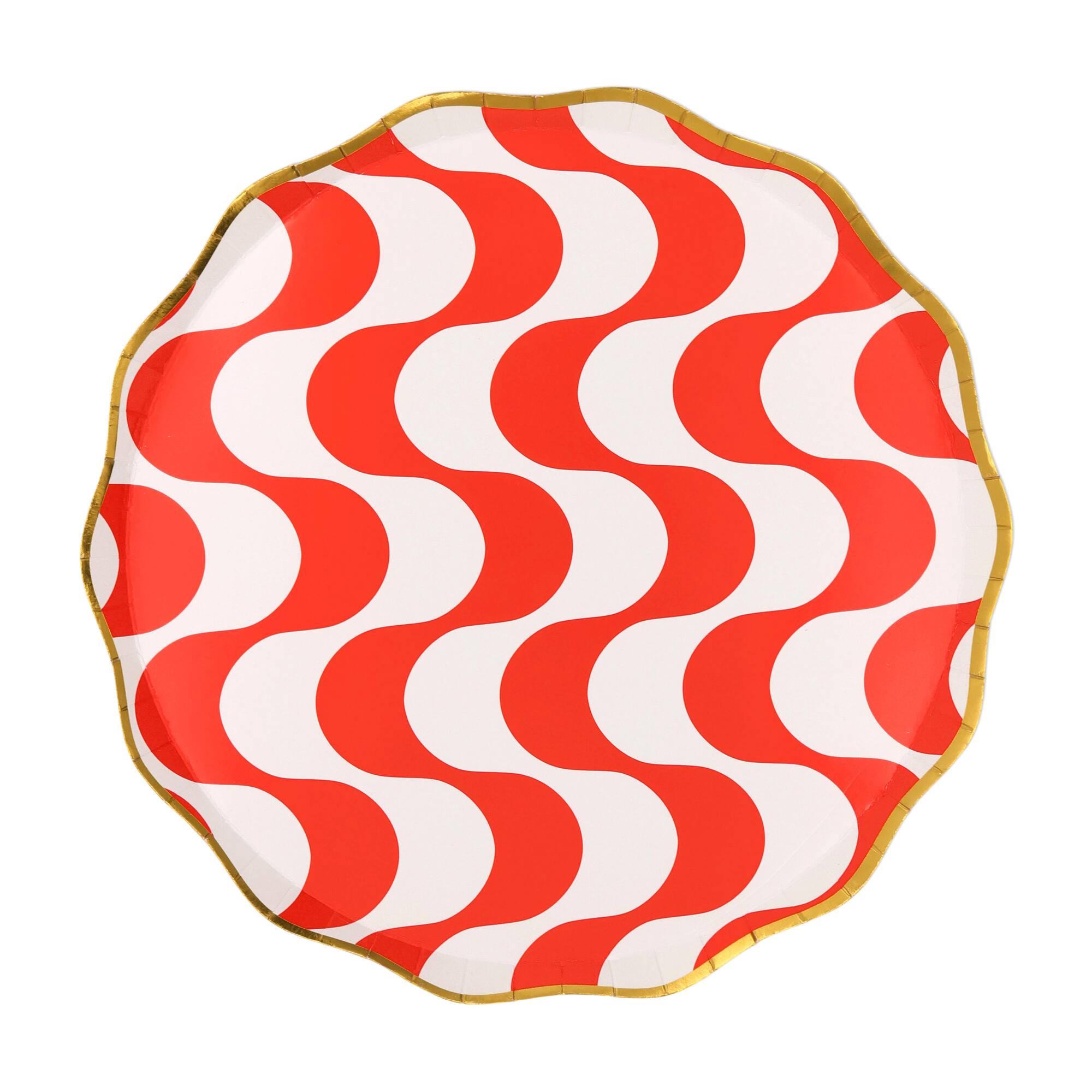 Jonathan Adler x Michaels 9" Red Wave Paper Plates, 10ct.